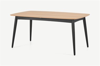 Deauville 6-8 Seat Extending Dining Table, Oak  Charcoal Black