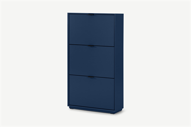 Marcell Double Shoe Storage Cabinet, Deep Blue