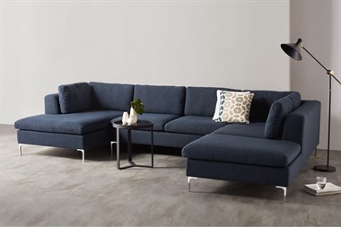 Monterosso Right Hand Facing Corner Sofa, Storm Blue