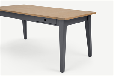 Ralph 6 - 8 seat Extending Dining table, Oak and Charcoal